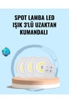 Ev Ofis Kamp İçin Uygun Uzaktan Kumandalı Yapışkanlı Kablosuz Led Spot Lambalar