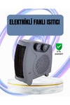 Fanlı Oda Isıtıcısı Termostat Kontrollü Soğuk Hava Üfleme Modu