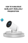 Full HD 4K Uyumlu Projeksiyon Cihazı 130 İnç Geniş Ekran Destekli