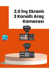 Full HD Araç Kamerası Uyumlu  Çift Yönlü Kayıt ve Darbe Sensörü