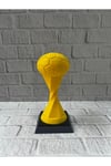 Futbol Toplu Sarı Kupa 21cm Masaüstü Dekor Ödül Figürü