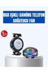 Gaming Telefon Soğutucu RGB Fan Sessiz Çalışma Tüm Modeller Uyumlu