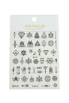Geometri Tattoo Dövme Sticker