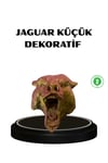 Gold Kırmızı Jaguar Duvar Dekoru Asılabilir Hediyelik 3D Heykel 20x16 cm
