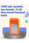 Gold Silver GS-875 Güneş Enerjili Powerbank ve 32 LED Işıldak