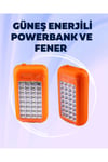 Gold Silver GS-875 Outdoor Powerbank & Işıldak – Güneş Paneli, 32 LED, 10000 mAh, Çift Çık�