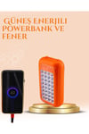 Gold Silver Güneş Enerjili Powerbank Işıldak – 10000 mAh, Taşınabilir, Suya Dayanıklı, 32