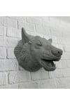 Gri Kurt Duvar Biblosu Güçlü Detaylı Dekoratif Tasarım 25x19 cm