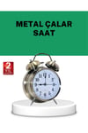 Gümüş Renkli Sessiz Işıklı Dekoratif Masa Üstü Çalar Saat Alarmlı