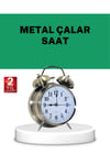 Gümüş Renkli Sessiz Işıklı Dekoratif Masa Üstü Çalar Saat Alarmlı