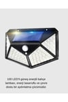 Güneş Enerjili 100 LED Dış Mekan Lamba – Hareket Sensörlü, 2200mAh Bataryalı Solar Aydınlatma