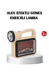 Güneş Enerjili Alev Efektli Lamba COB Led Su Geçirmez Çok Fonksiyonlu