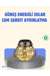 Güneş Enerjili Cam Sarkıt Bahçe Balkon Teras Aydınlatma 30 LED