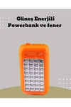 Güneş Paneli Destekli Powerbank ve LED Işıldak – 10000 mAh, Çift USB, Outdoor Kullanım İçi