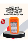 Güneş Paneli ile Şarj Olan 32 LED’li Powerbank Cihazı