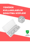 Hızlı Soğutma Özellikli Paslanmaz Metal Buz Küpü Takımı