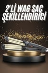 İkili Wag Maşa Saç Şekillendirici Seramik Kaplama Isı Ayarlı