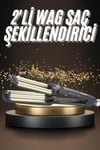İkili Wag Maşa Saç Şekillendirici Seramik Kaplama Isı Ayarlı