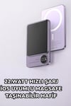 iOS Uyumlu 22.5W Hızlı Şarj Magsafe Powerbank Dijital Göstergeli 10.000 mAh