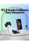 iPhone, Apple Watch ve AirPods ile Uyumlu 4'ü 1 Arada Şarj Ünitesi – Tüm Apple Cihazları Tek