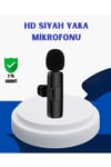 iPhone İçin Çift Mikrofonlu Telsiz Yaka Mikrofonu 360 Derece HD Ses