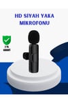iPhone İçin Çift Mikrofonlu Telsiz Yaka Mikrofonu 360 Derece HD Ses