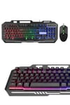 Işıklı Q Klavye Mouse Seti Siyah Klavye Azrlya-KR-RS34