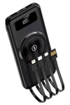 Kablosuz Çoklu Şarj Girişli 10.000 Mah Kablolu Powerbank Taşınabilir