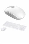 Kablosuz Klavye Mouse Seti Beyaz Q Klavye Tüm Cihazlara Uyumlu