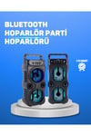 Kablosuz LED Işıklı Bluetooth Hoparlör – FM Radyolu, Mikrofon Girişli