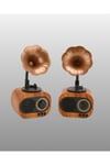 Kablosuz Retro Radyo Hoparlör 5W Güçlü Ses USB Hafıza Kart Destekli