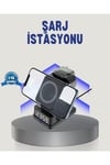 Kablosuz Şarj Cihazı ve Dijital Saat – 4’ü 1 Arada Hızlı Şarj, Apple Uyumlu, LED Işıklı
