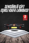 Kafa Lambası Çalışma Işığı Süper Parlak Mıknatıslı Lityum Lion Pilli