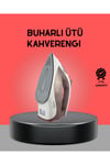 Kahverengi Buharlı Ütü 2200W Sürekli Buhar 120 g Şok Buhar