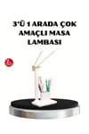 Kalemlik ve Telefon Standlı Masa Lambası – Kısılabilir LED Işık, Göz Dostu Tasarım
