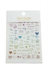 Kalp Yazılı Tattoo Dövme Sticker
