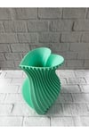 Kalpli Turkuaz Dekoratif Vazo 24 cm Modern Şık Tasarım