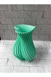 Kalpli Turkuaz Dekoratif Vazo 24 cm Modern Şık Tasarım