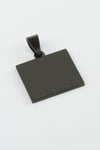 Kare İsim Yazılabilir Çelik Kolye Ucu 2*2 cm