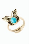 Kelebek Doğaltaşlı Otantik Yüzük
