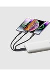 KESGİN MARKET ® 3’ü 1 Arada Şarj Kablosu Type-C iOS Android Uyumlu Hızlı ve Güvenli Şarj