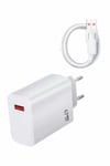 KESGİN MARKET ® Beyaz Ultra Plus Hızlı Şarj Seti Şarj Adaptörü ve Kablosu 67W