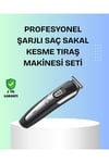 Kuaför Tipi Şarjlı Saç ve Sakal Kesme Makinesi Güçlü Motorlu