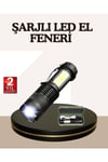 Küçük Boy Şarjlı LED El Feneri Taşınabilir Klipsli