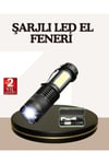 Küçük Boy Şarjlı LED El Feneri Taşınabilir Klipsli
