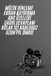 Kulak İçi Bluetooth Kulaklık Ekranlı Müzik Dinleme Çağrı Cevaplama Siyah