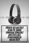 Kulak Üstü Bluetooth Kulaklık Yüksek Ses Kaliteli Ayarlanabilir Uyumlu