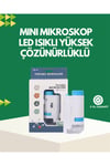 LED Aydınlatmalı 80–200 Kat Büyütmeli Cep Mikroskop