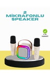 LED Işıklı Taşınabilir Karaoke Hoparlör – USB & AUX Girişli