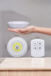 Led Lamba 3'lü Uzaktan Kumandalı Yapışkanlı Beyaz Işık